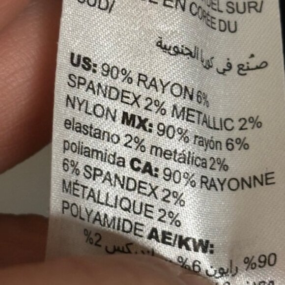 Chico's Blouse Women's Size‎ XL Sparkle Glitter Stripes Gold Black Chicos 3 - Picture 4 of 4